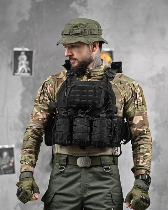 Плитоноска 4 сброса black Single Sword  ВТ1096 Одесса - изображение 1