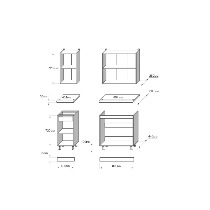 Кухня модульна Эверест Оптима набор №1 Графит 1,8 м (без столешницы) (DTM-5693) Львов - изображение 5