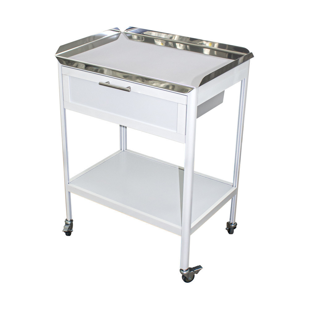 Столик маніпуляційний пересувний, стільниця з нержавіючої сталі СМ-3к Дніпро - фото 2