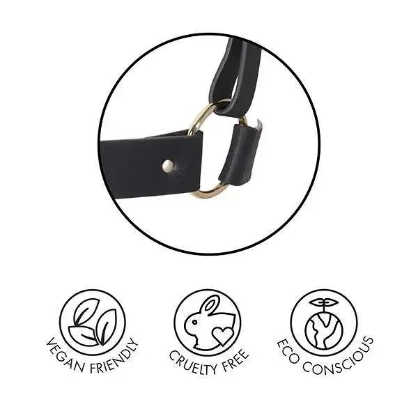 Портупея Bijoux Indiscrets MAZE - X Harness Black, екошкіра Львов - изображение 5