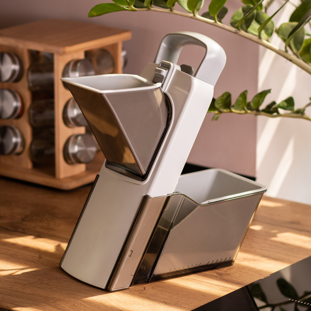 Ding Lanfang Овочерізка ручна універсальна з контейнером 19×12.5×34 см слайсер для овочів кухон Київ - фото 9