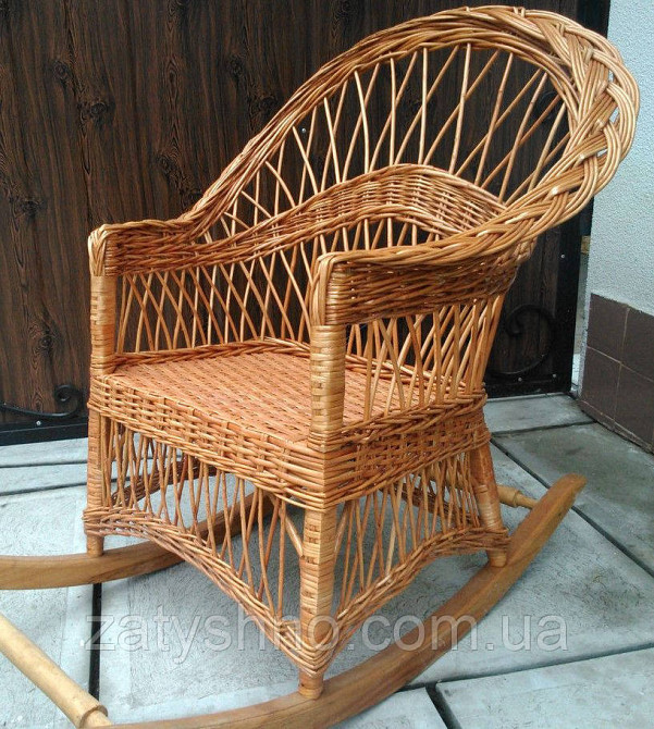 Плетена гойдалка з лози | крісло-гойдалка для відпочинку садова для дачі Київ - фото 1