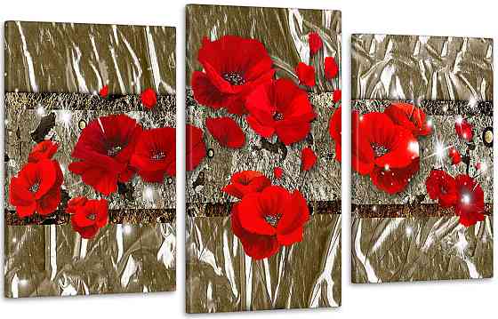 Модульна картина Маки Абстракція Art-225_3 Київ