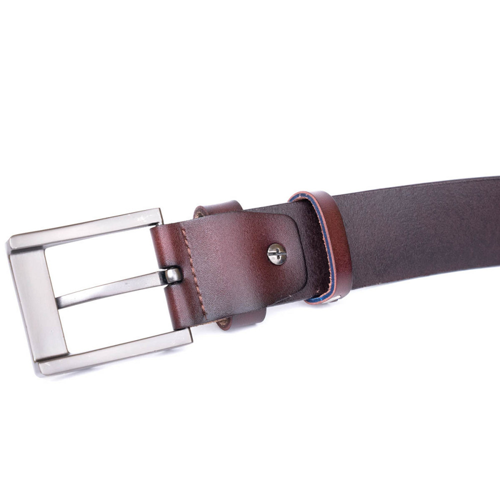 Ремінь чоловічий з класичною пряжкою Vintage 20357 Коричневий Київ - фото 7