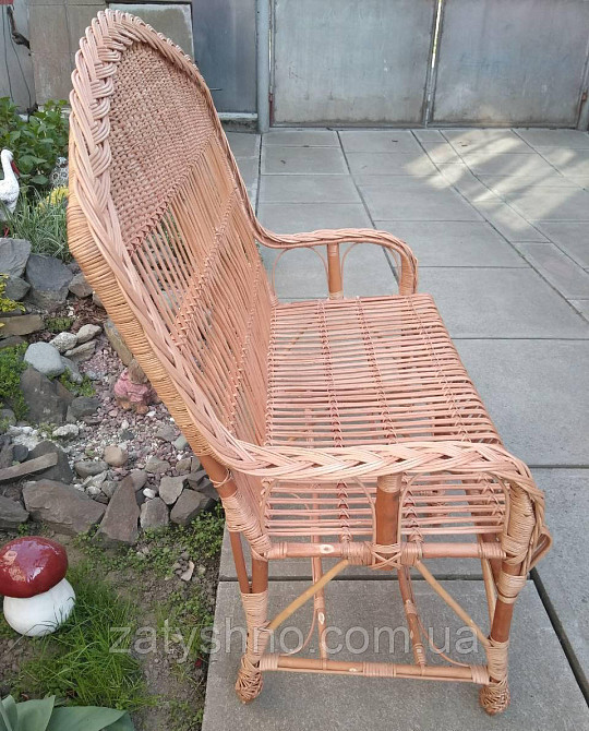 Диван из лозы  с высокой спинкой Киев - изображение 6