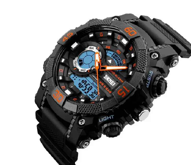 Чоловічий спортивний наручний годинник Skmei 1228 Помаранчевий Вінниця - фото 3