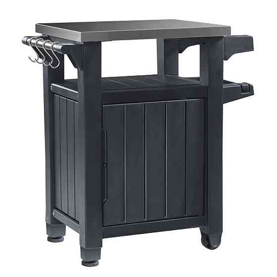 Стіл-буфет садовий для барбекю Keter UNITY, антрацит, 105 л Київ