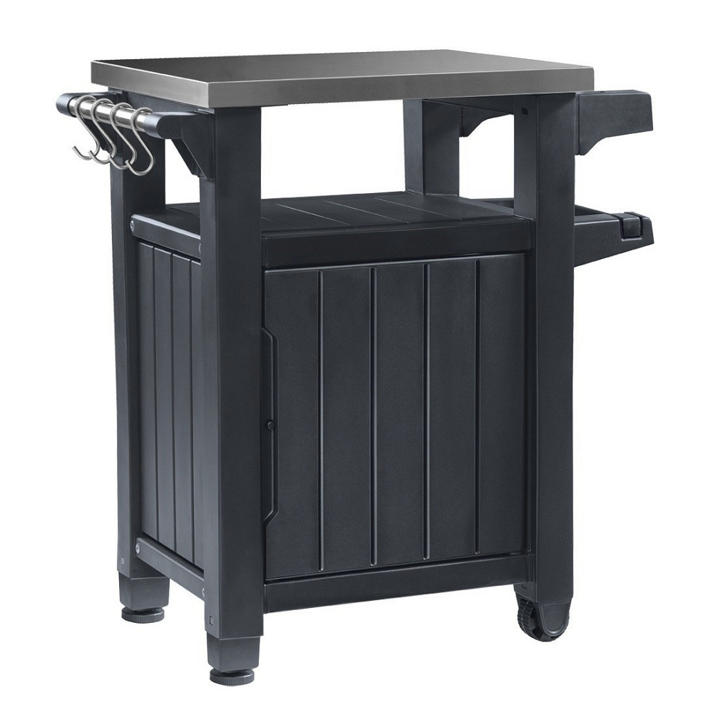 Стіл-буфет садовий для барбекю Keter UNITY, антрацит, 105 л Київ - фото 1