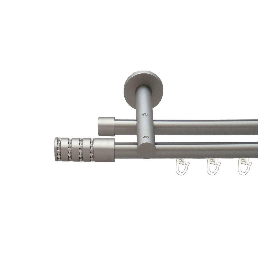 Карниз Orvit Барамелла металевий дворядний реверсивний профільна труба  Сатин 19\19 мм 240 см (6300799) Львов - изображение 1