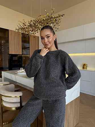 Женская махровая пижама Teddy Графит 48/52 Харьков