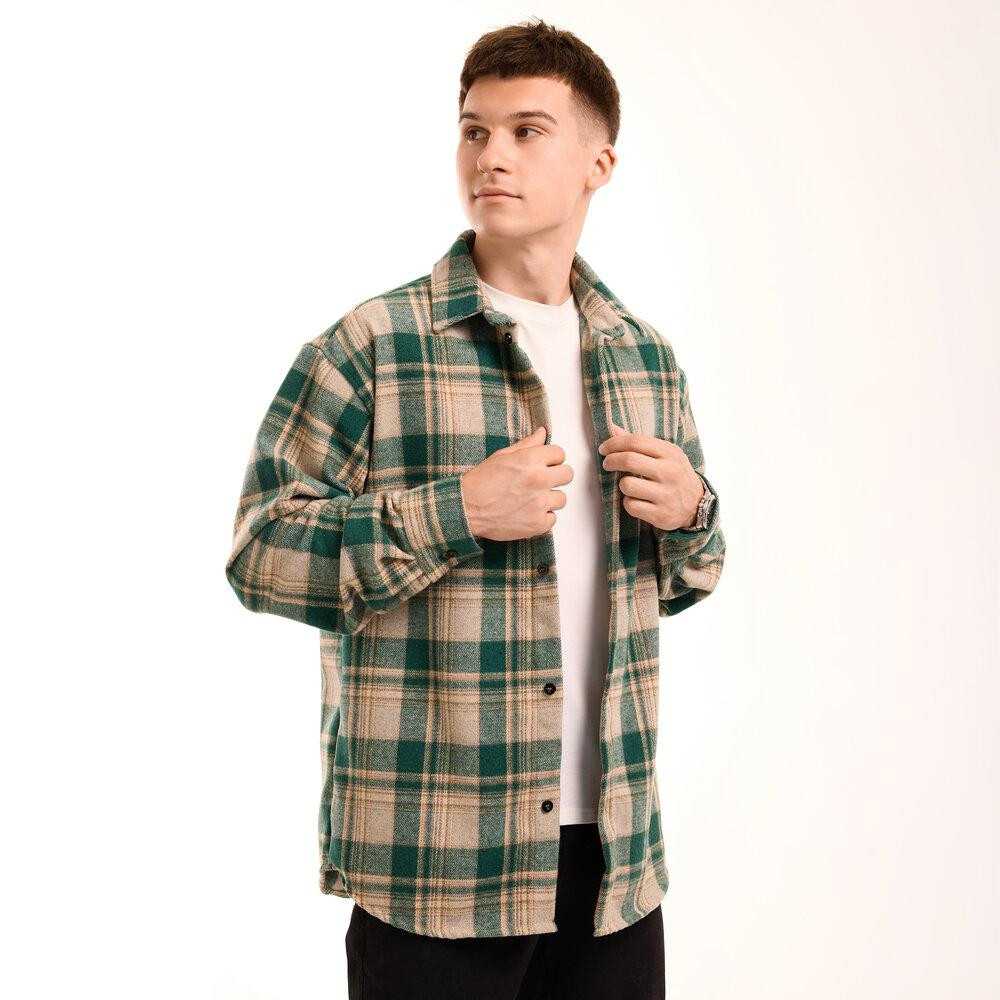 Сорочка в клітинку зелена. Чоловіча сорочка Pobedov Tartan в клітинку Київ - фото 4