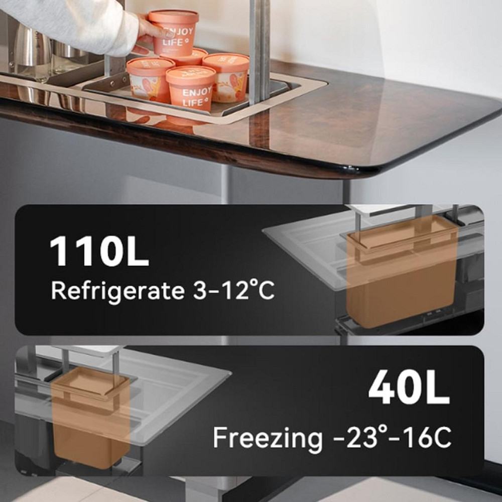 Умный сервант (шкаф) со встроенным холодильником Primst CB150 (150 литров, Wood) Киев - изображение 5