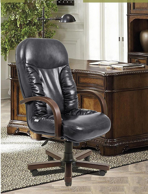 Офісне Крісло Керівника Richman Buford Titan Wood М3 MultiBlock Чорний Дніпро - фото 2