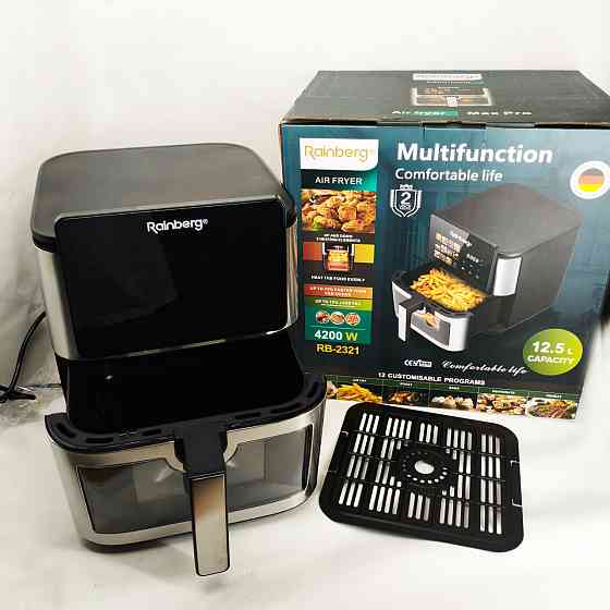 Повітряна фритюрниця аерогриль Rainberg, Сенсорна аерофритюрниця аерогриль мультипіч для дому IL-39 Львів