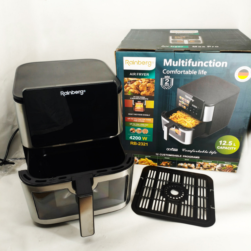 Фритюрница с функцией жарки без масла Rainberg RB-2321 4200Вт 12.5л, Фритюрницы для жарки пончиков IL-39 Львов - изображение 3
