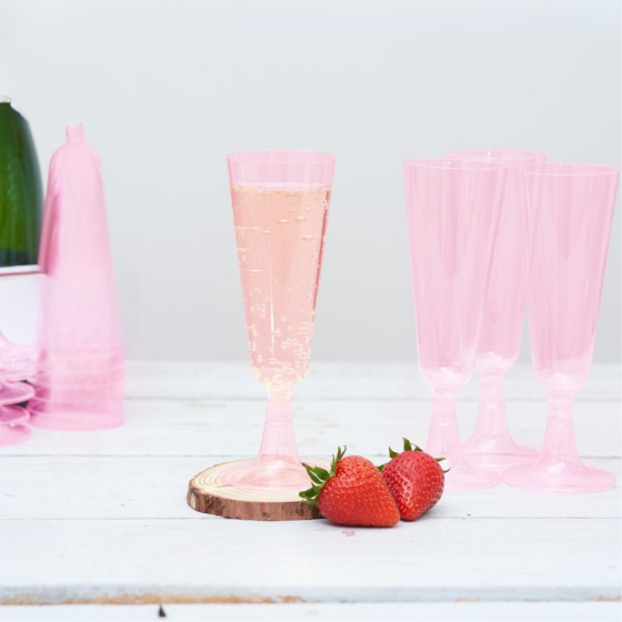 Набір келихів для шампанського 10 шт, пластикові, багаторазові для свят преміум класу, рожеве золото Кам'янець-Подільський