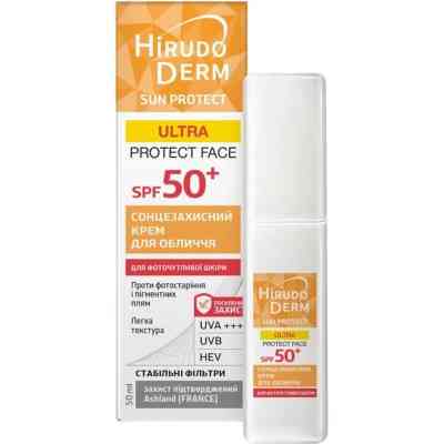 Средство от загара Hirudo Derm Hirudo Derm Sun Protect Ultra Protect Face SPF 50+ Солнцезащитный крем для лица 50 мл (4820160038547) Винница
