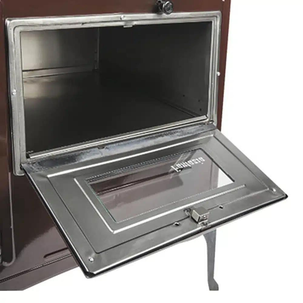 Піч опалювально-варильна 6 кВт з вбудованою духовкою Фантазія сталева буржуйка для дому та дачі верхній димохід Тернопіль - фото 4