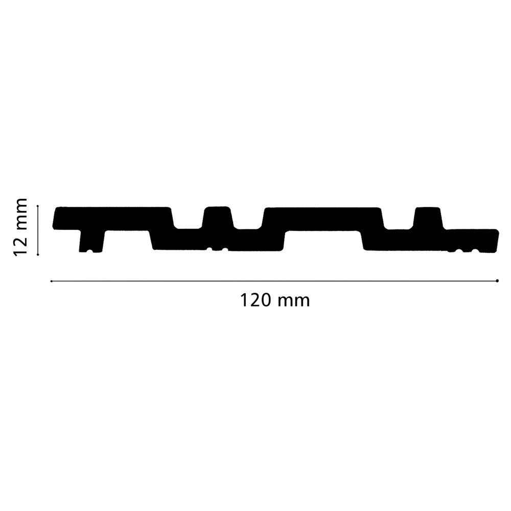 Панель з дюрополімеру GRANT DECO АР-018-11 (120 мм*12 мм) 2,9 м Київ - фото 3