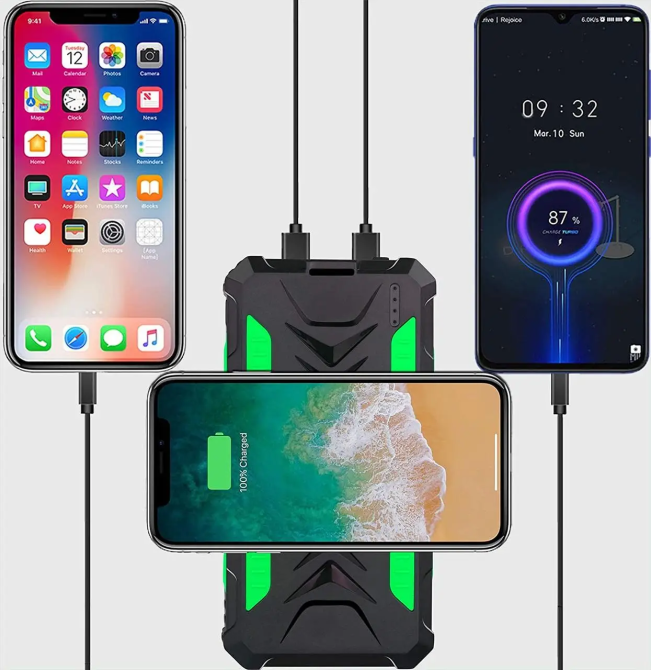 Зарядное устройство на солнечных батареях IBattery S26W 20000mah с фонариком и беспроводной зарядкой Винница - изображение 5