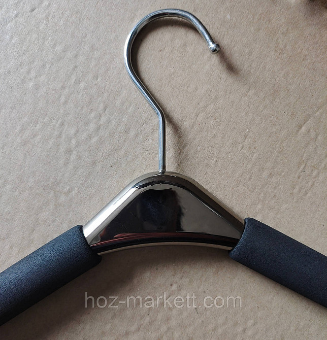 Плічка вішалки тремпеля чорні жіночі 40 см з поролоном для делікатних речей. Харків - фото 3