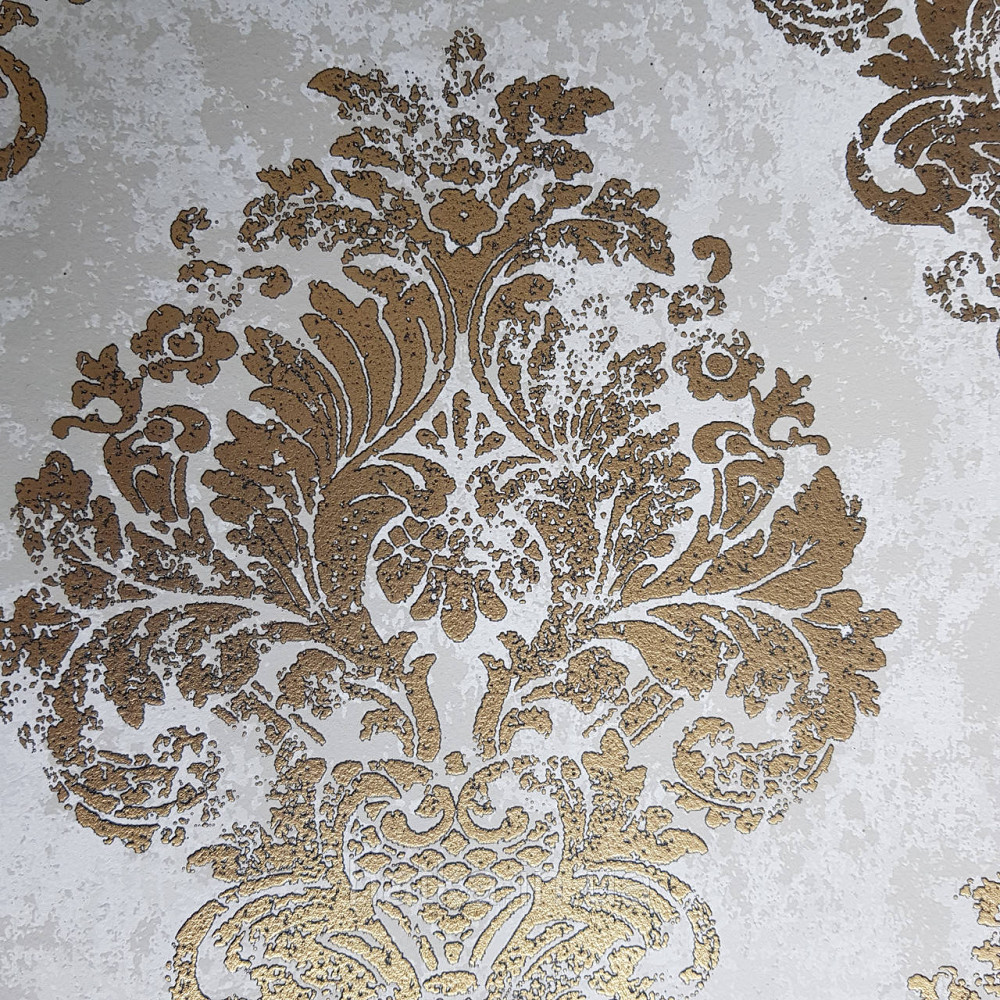 Шпалери флізелінові еко Galerie Metallic FX 0,53Х10 англійські вензель золотом структурних на бежевому фоні Київ - фото 4