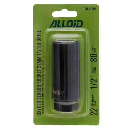 Головка для зняття датчика кисню 22 мм. 1/2" Высота 80 мм.  (GSD-2089) Alloid Одеса