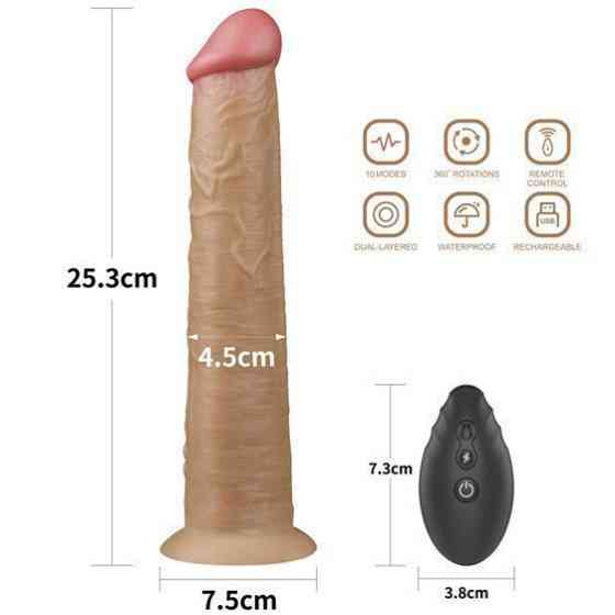 Вибратор - Dual-Layered Silicone Rotator 10