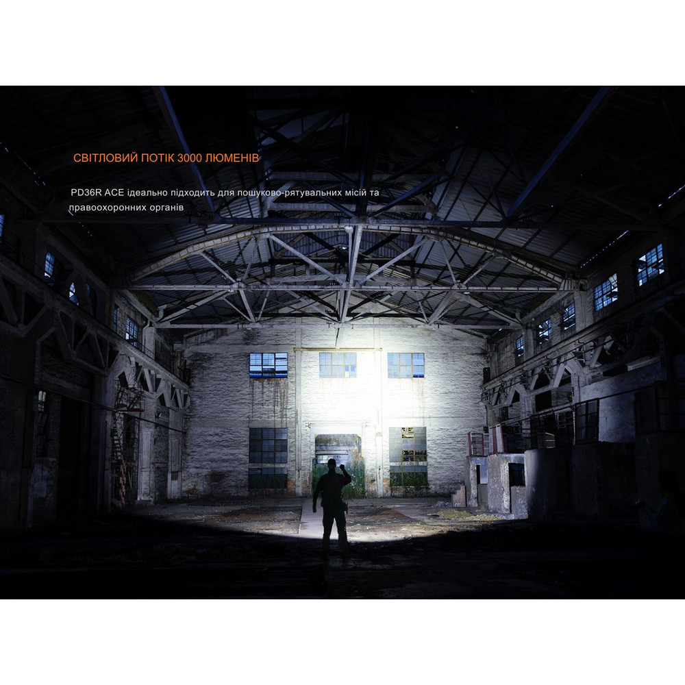 Фонарь ручной тактический Fenix PD36R ACE 3000лм 7 режимов Черный Винница - изображение 10