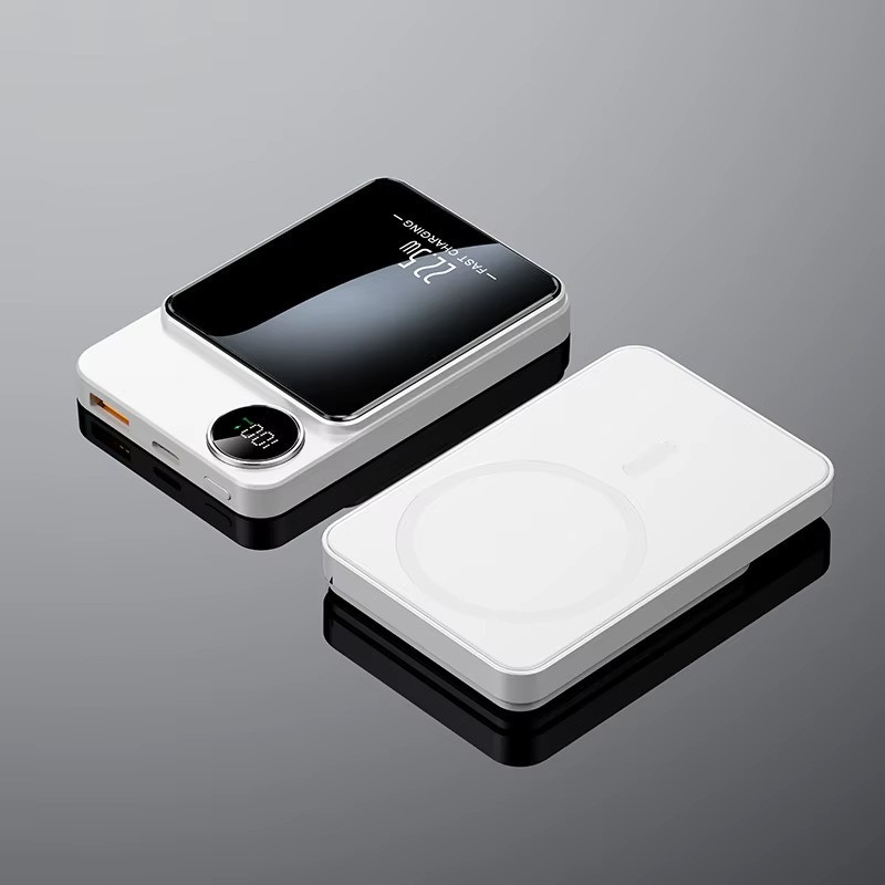 Повербанк 10000 mAh с быстрой зарядкой 22.5W и магнитной беспроводной зарядкой MagSafe 15W,White Каменец-Подольский - изображение 1