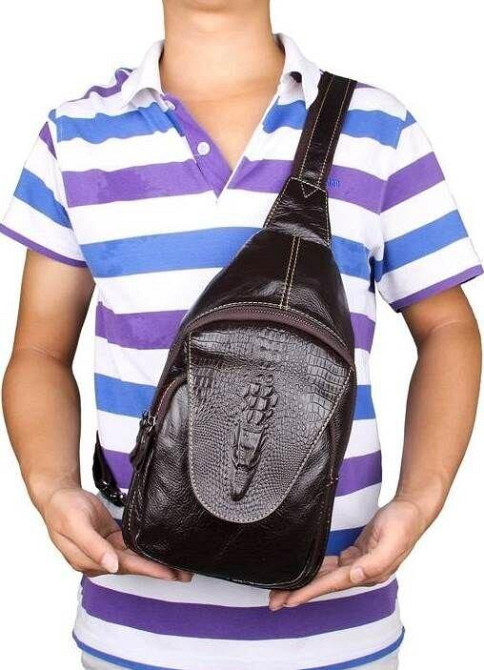 Сумка мужская Vintage 14559 из натуральной кожи Коричневая Киев - изображение 4