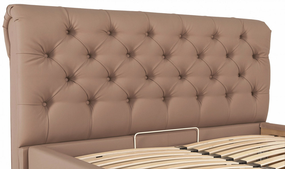Кровать Двуспальная London Comfort 160 х 190 см Fly 2213 С подъемным механизмом и нишей для белья Светло-коричневый Днепр - изображение 11