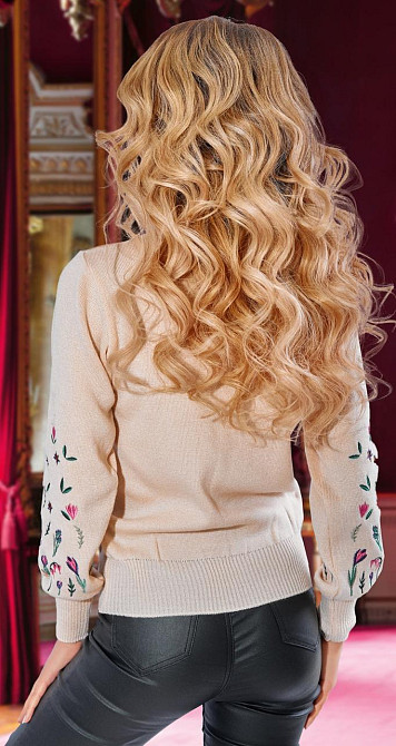 Гарний светр із вишивкою великий розмір (50-52) Київ - фото 6