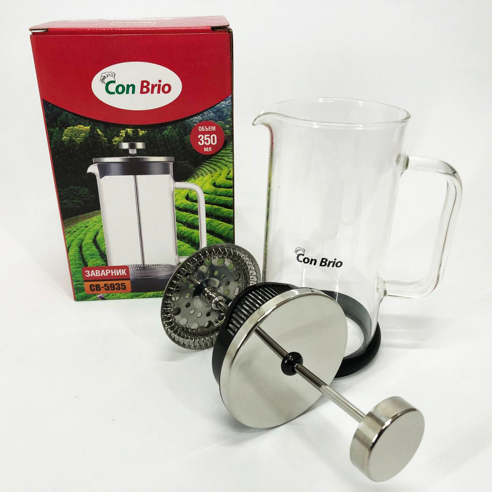 Удобный заварочный чайник из стекла с ситом, Чайник пресс для чая, Заварник для трав JQ-31 Львов - изображение 8