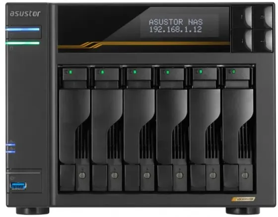 Сервер Сервер Asustor LOCKERSTOR 6 Gen3 AS6806T 6-bay, AMD Ryzen V3C14 Cztery rdzenie 2.3GHz, 16G ECC DDR5, 4x M.2 PCIe (NVMe), 2x Київ