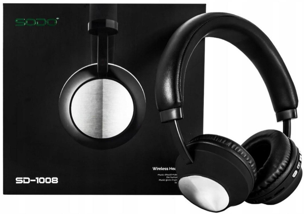 Бездротові \ Провідні Bluetooth Навушники з вбудованим мікрофоном SODO (SD-1008) Black Нововолинськ - фото 5