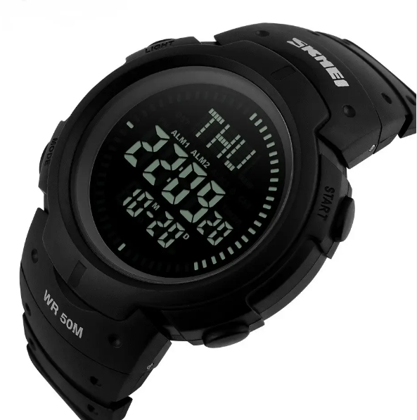 Мужские часы с компасом Skmei 1231 черные Винница - изображение 1