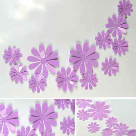 Набор лавандовых цветков - в наборе 12шт., пластик, есть 2-х сторонний скотч Киев