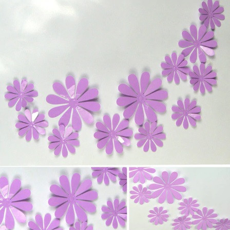 Набор лавандовых цветков - в наборе 12шт., пластик, есть 2-х сторонний скотч Киев - изображение 1