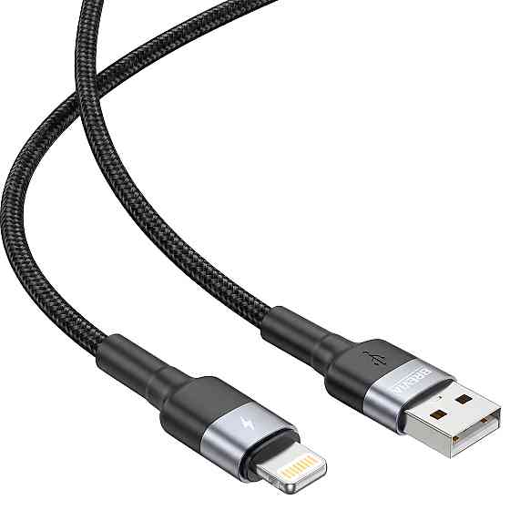 Кабель Brevia USB to Lightning 2,4А 2м, чорний ZIP (53200BULZ1) Львів