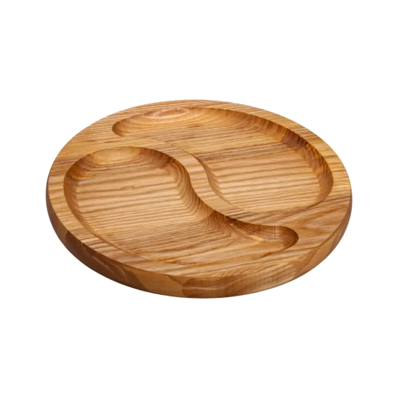 Менажница деревянная 25 см круглая на 2 секции T45W250 Киев