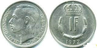 Монета 1 франк. 1972 год, Люксембург. Полтава - изображение 1