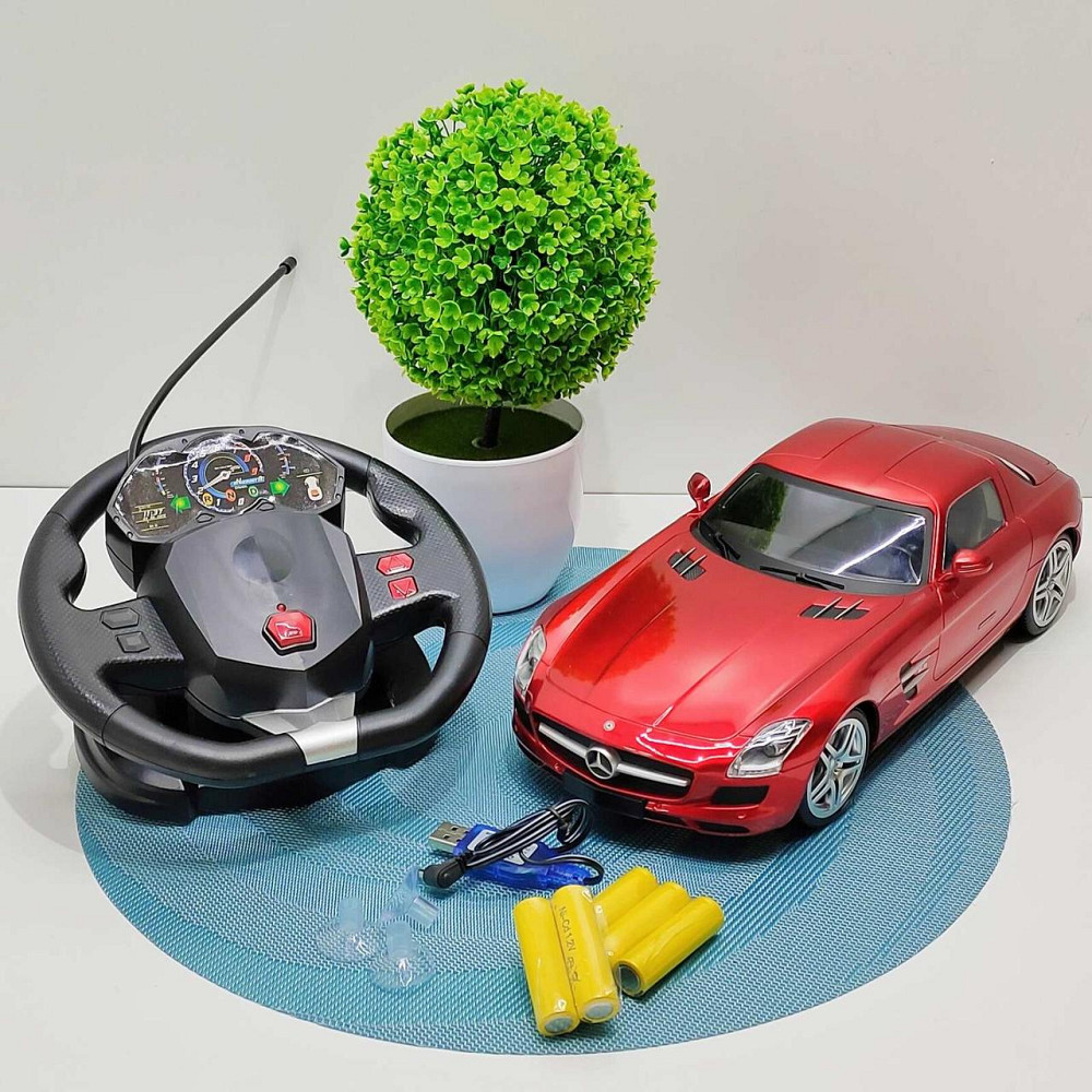 Машинка на радіокеруванні Mercedes-Benz SLS гумові колеса світло Червона (2024A) Чернигов - изображение 8