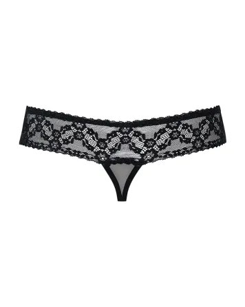 Мереживні танги з доступом Obsessive 837-THC-1 S/M, чорні Львів