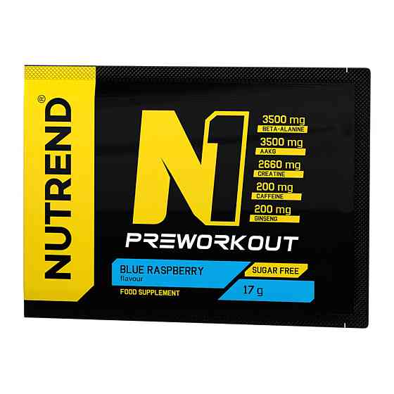 Передтренувальний комплекс Nutrend N1 17 g, Blue raspberry Луцьк