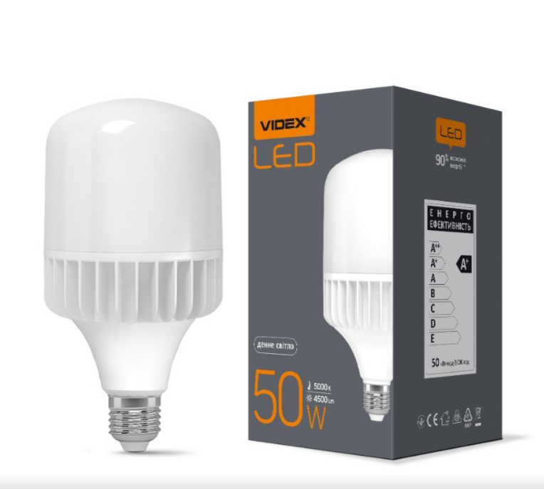 Лампа A118 50W E27 5000К 175-264 V LED Videx Житомир - фото 2