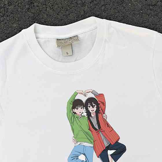 Футболка чоловіча з принтом аніме Аніме Лоок Бакк Фуджіно манга оверсайз (S/M/L) Черний Дніпро