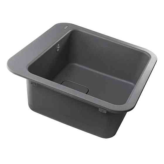 Гранітна мийка Globus Lux BARBORA сірий металік 510х510 мм-А0003 Київ