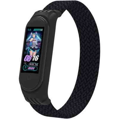 Ремінець до фітнес браслета Armorstandart Braided Solo Loop для Xiaomi Mi Band 4/5/6 Black size S (ARM59177) Вінниця