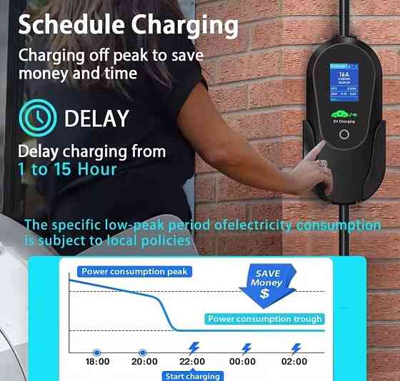 3.6кВт 16А Type 1 Type 2 WiFi 3.5м кабель зарядка електромобіль. Харків